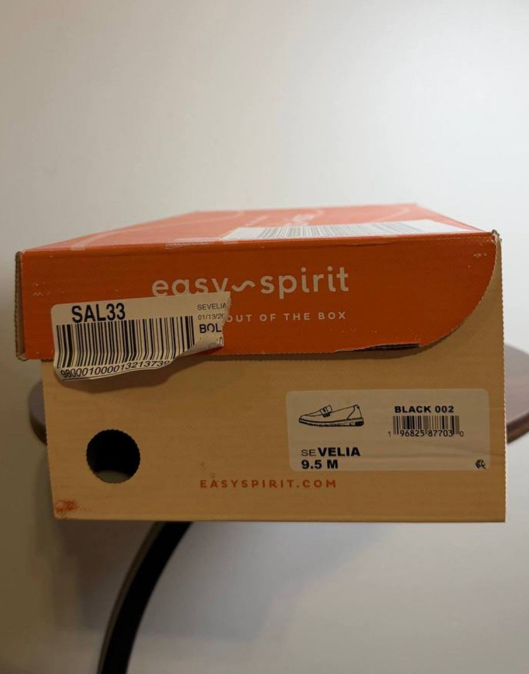 Easy Spirit Velia Loafers 9.5M Black Leather Slip‑On Comfort NIB msrp$89