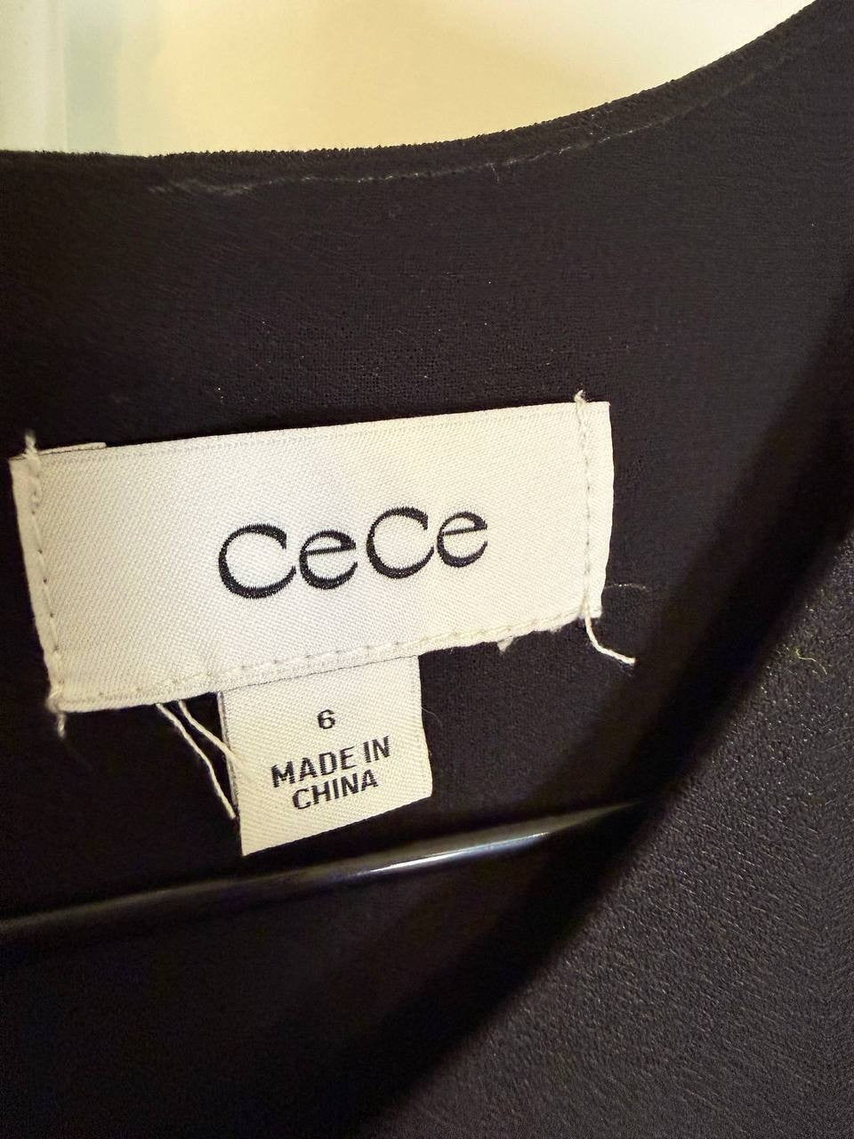 CeCe Sequin Bow Shift Dress –Black– Size 6 – NWOT