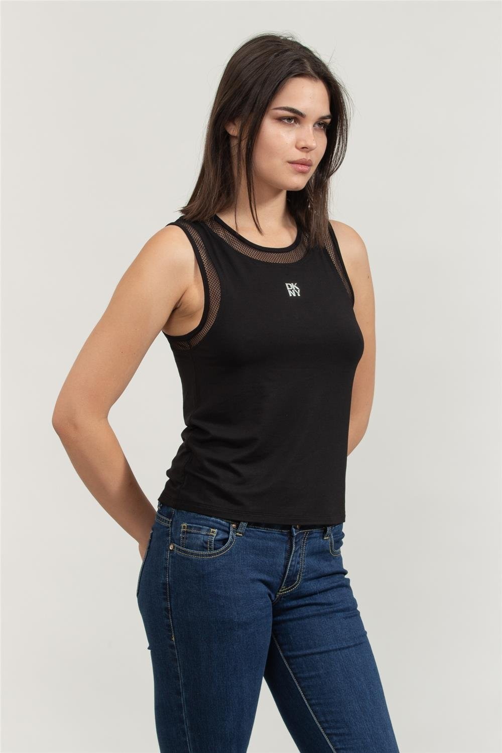 DKNY Sleeveless Black T-Shirt Viscose Blend L NWT – Everyday Designer Chic