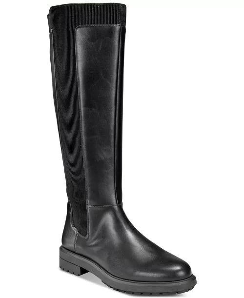 On  34th  Riding  Boots  Black  Man‑Made  8.5M  New  With  Box  $129