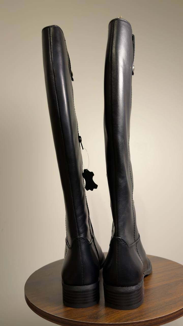 I.N.C.  Riding  Boots  Black  Leather  9W  XWC  New  $189.90