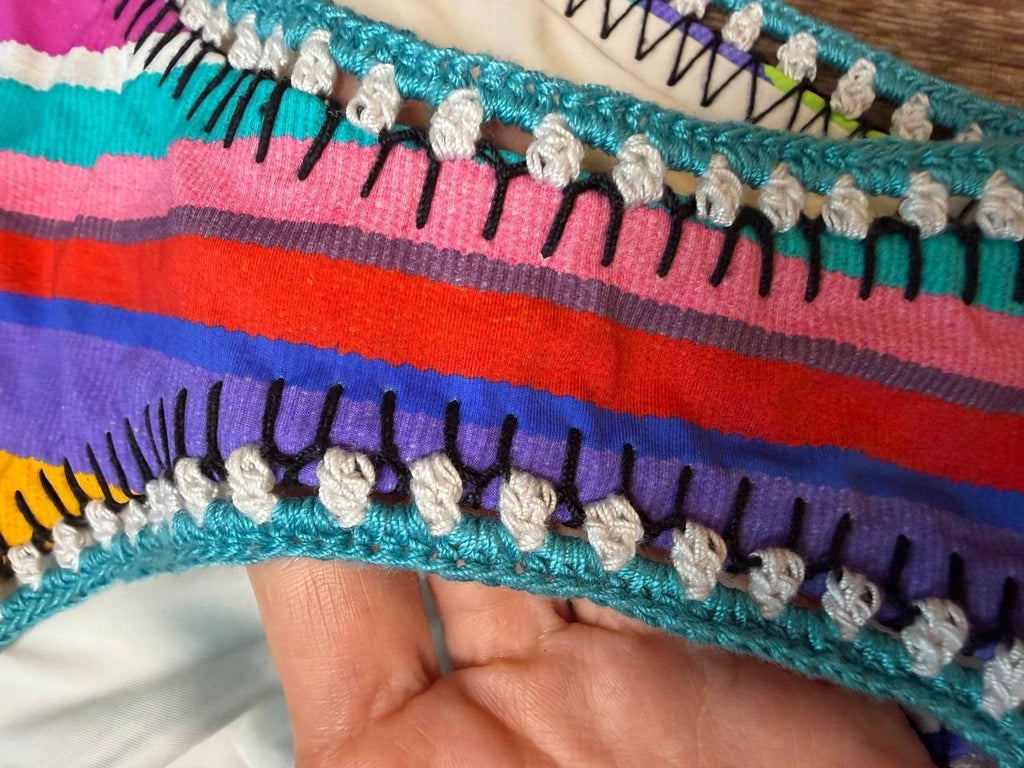 Nanette Lepore Crochet Multi Bikini Bottom L NWOT $88