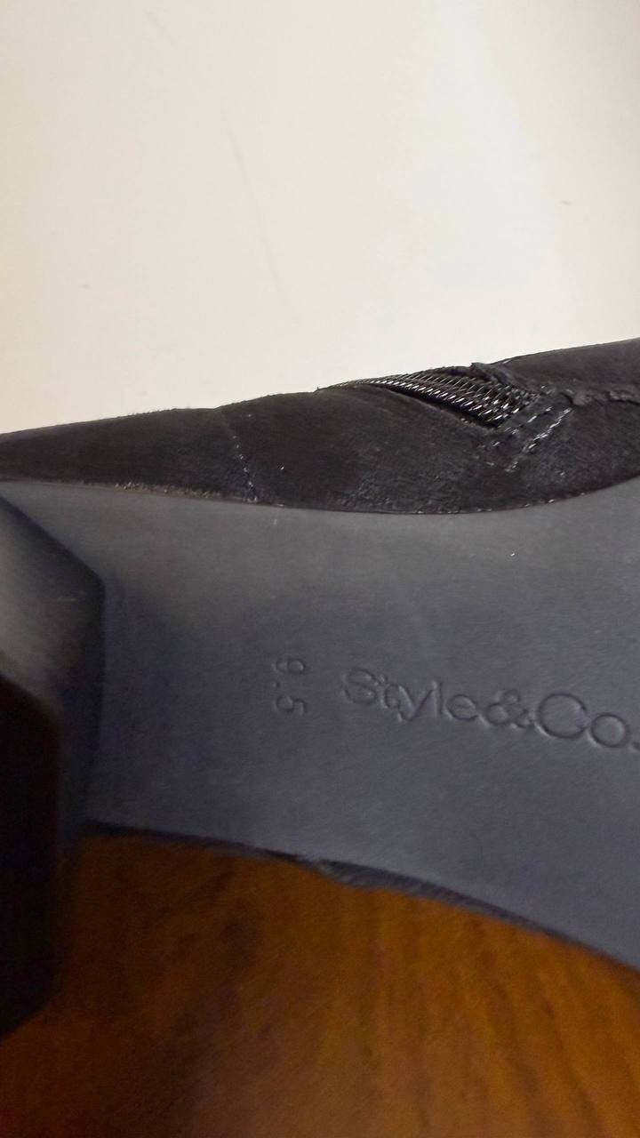 Style & Co High Boots 9.5M Black Man‑Made New in Box MSRP $89.90
