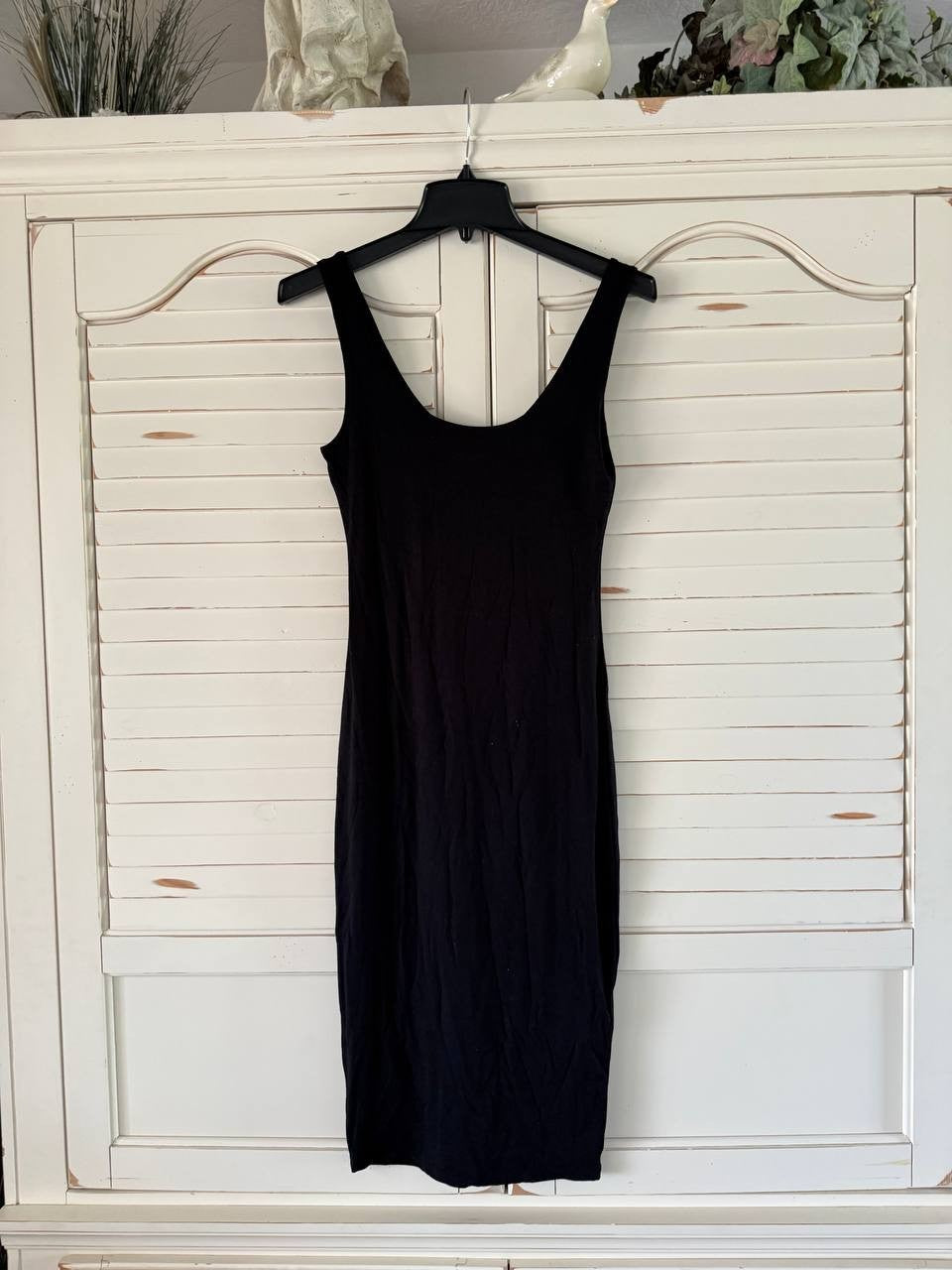 Bar III Dress PS Black Petite Sleeveless Bodycon Midi Scoop Neck Pullover NWT