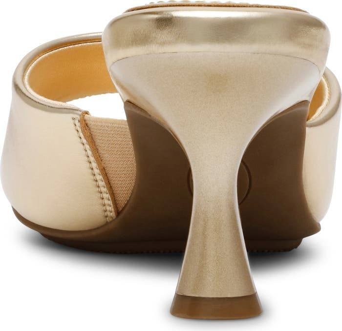 Anne Klein Jerilyn Sandals 7M Light Gold Slide Kitten Heel NIB msrp$89