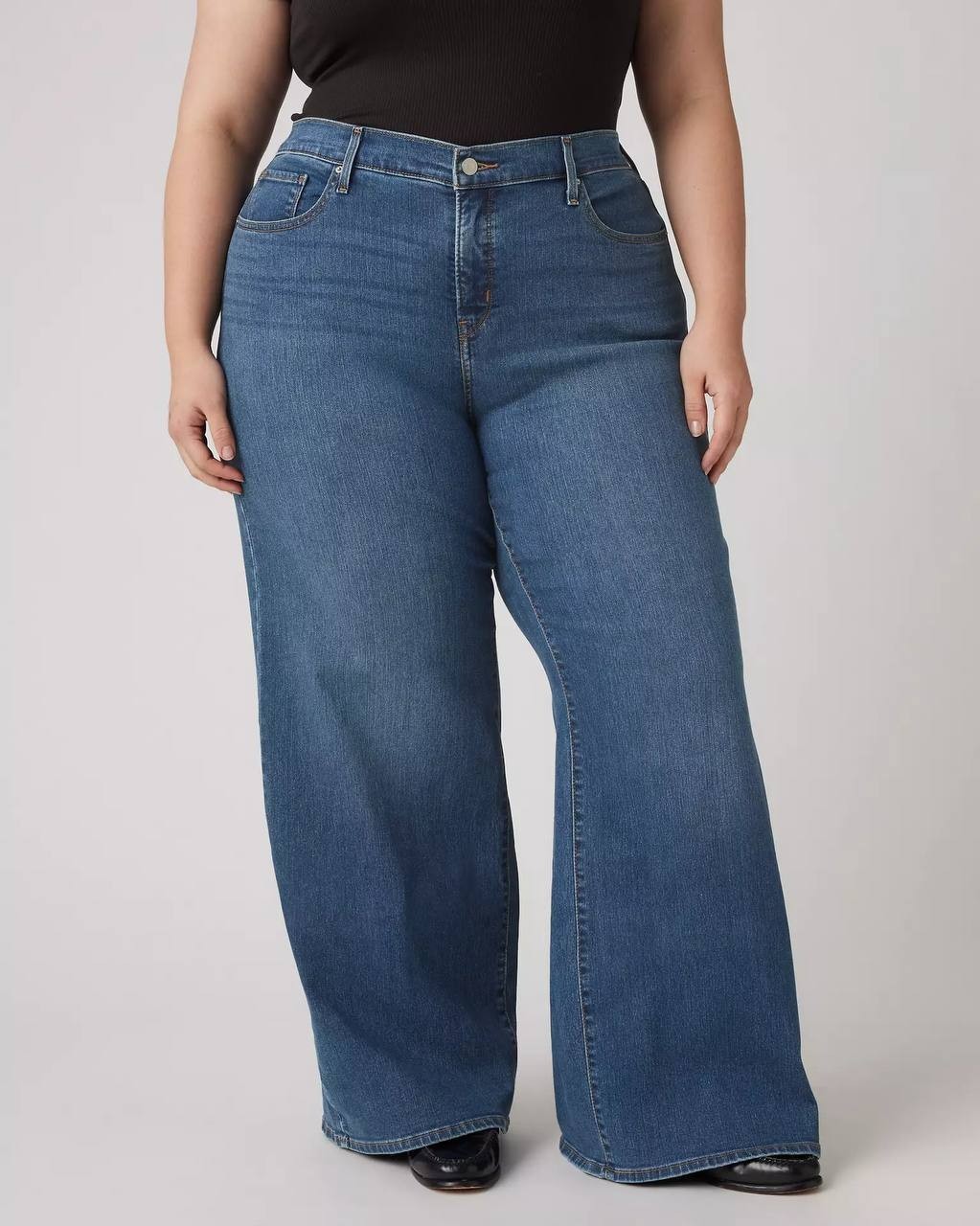 Levi’s 318 Shaping Wide Leg Jeans Plus Size Blue 16W NWT $69.50