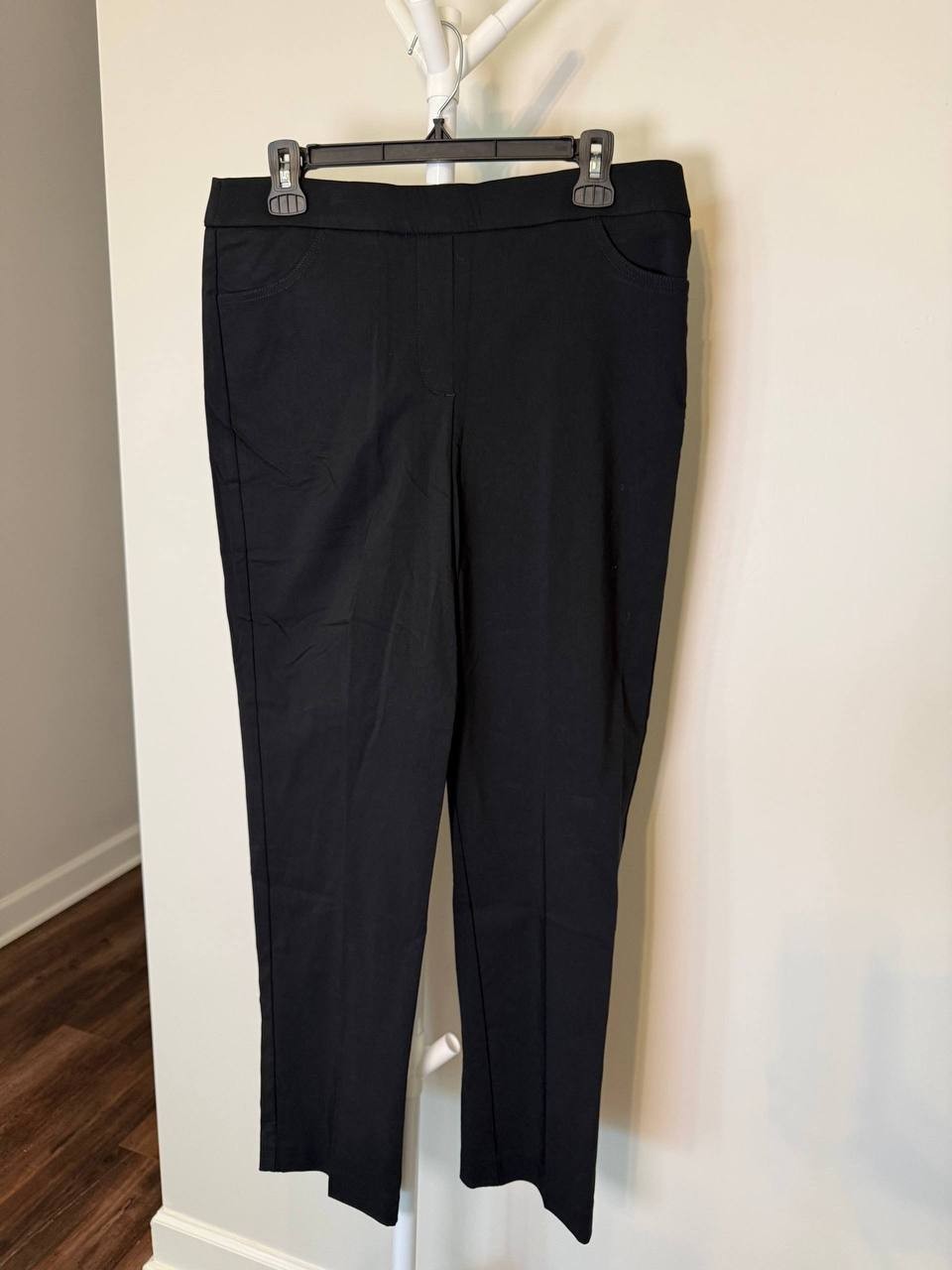 Alfred Dunner Petite Classics Tummy‑Control Pull‑On Straight‑Leg Pants – Size 10