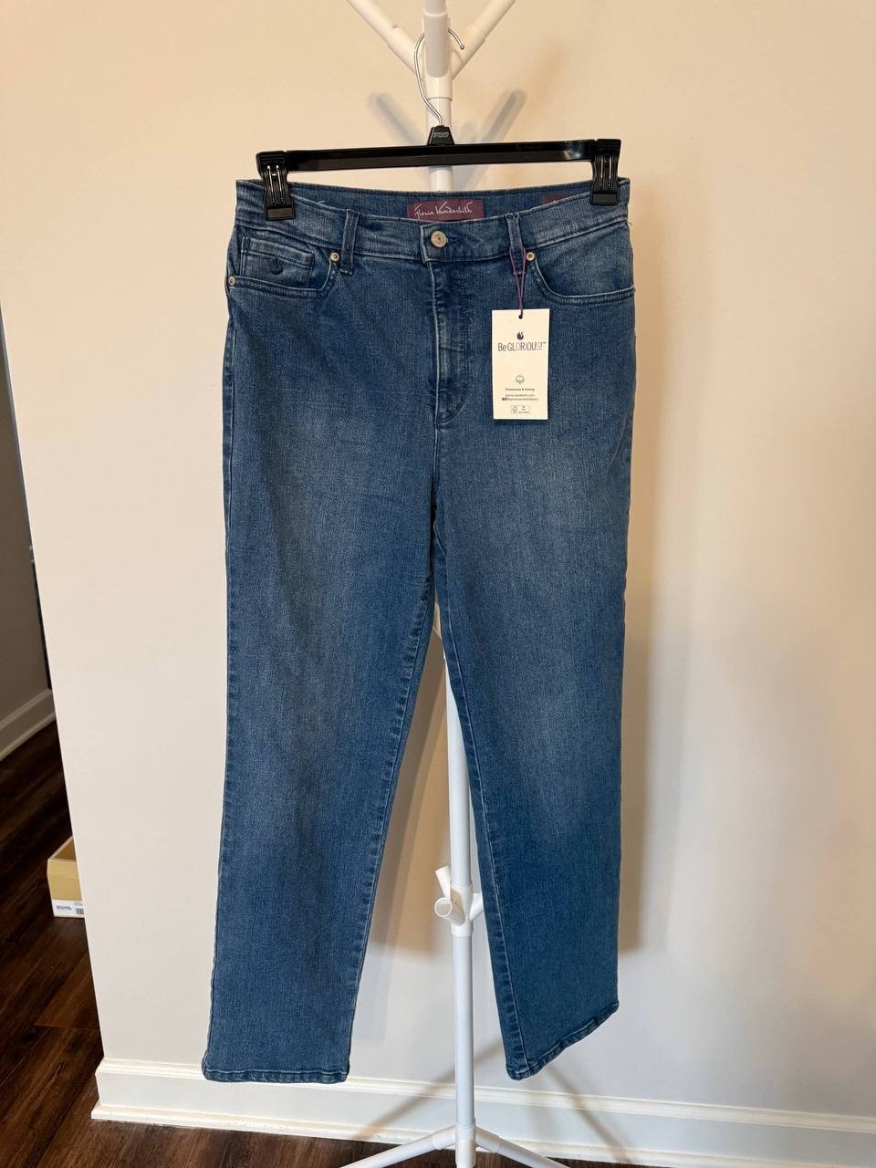 Gloria Vanderbilt Pull‑On Straight Pants BLUE Size 10 NWT MSRP$55