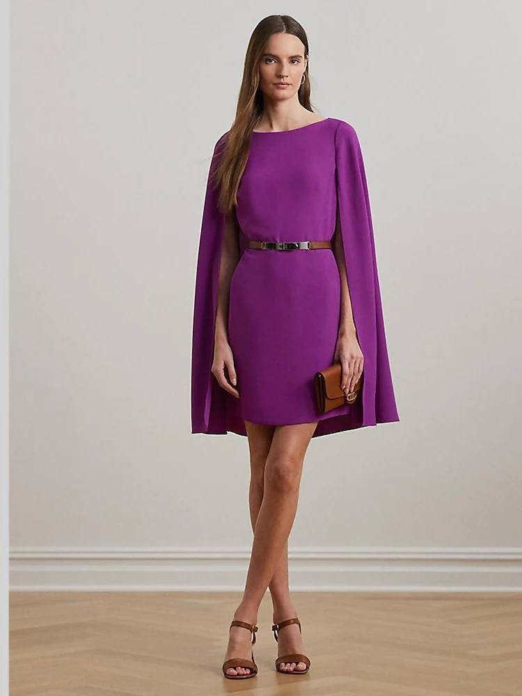 Lauren Ralph Lauren Purple Cocktail Party Dress Size 8 NWT $195