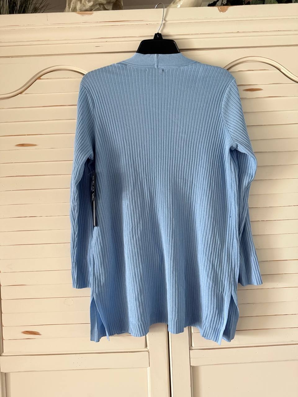 Jones New York Petite Sutton Cardigan Chintz Blue S NWT Open Front Knit