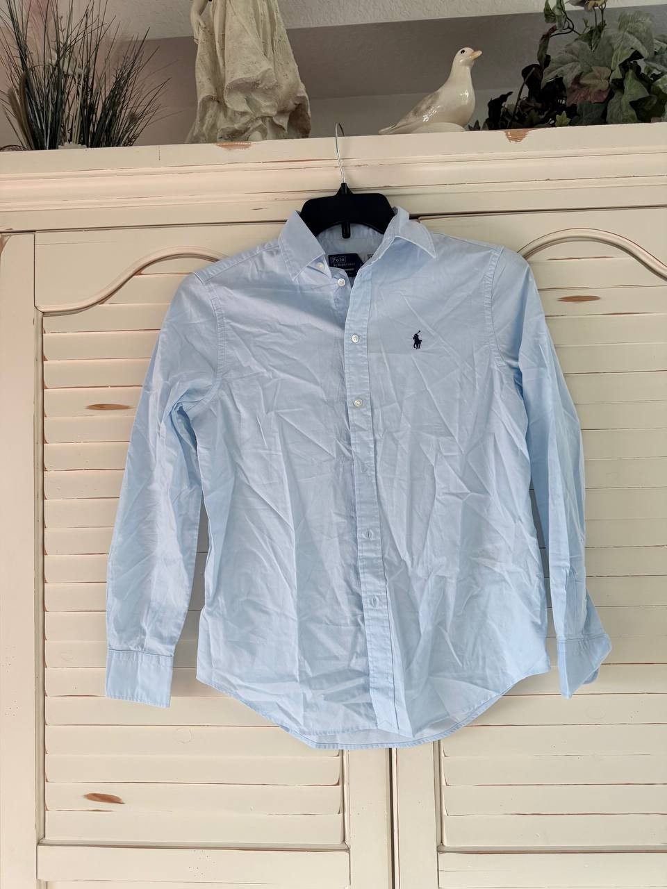 Polo Ralph Lauren Shirt XS Blue Cotton Classic Fit Logo Embroidered NWT MSRP$169