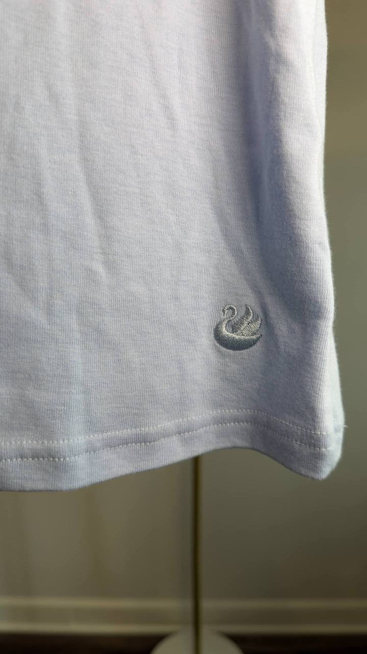 Gloria Vanderbilt Alanis Cotton‑Blend 3/4‑Sleeve T‑Shirt Blue L NWT $29.50