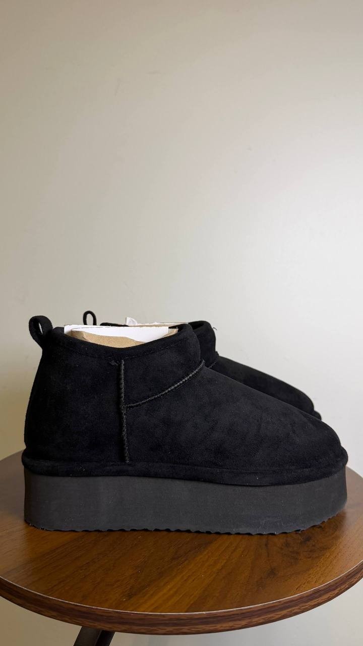 Madden Girl Brave Platform Cozy Bootie Black Women’s 6 Pull‑On Ankle NWB