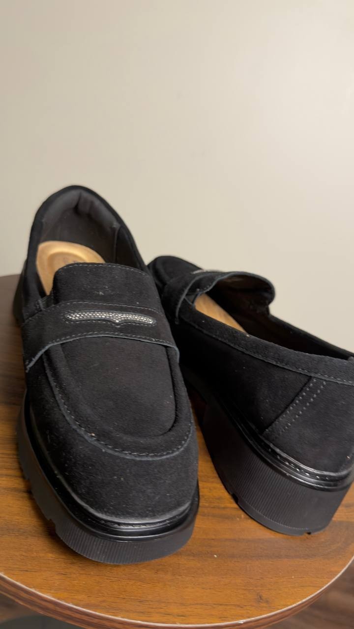 Clarks  Loafers  Black  Suede  9W  New  $110