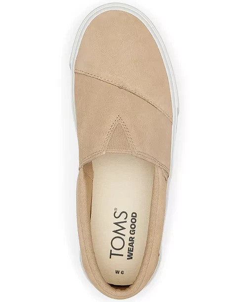 TOMS Alpargata Platform Flats – Size 11W –Oatmeal–New Without Box-Minor Dirt-$79