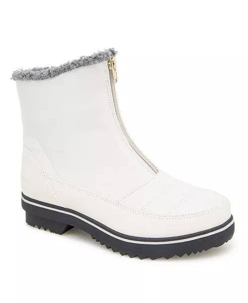 JBU Snowbound Encore Zip Front Cold‑Weather Boots Stone White Women’s 6.5M NWB