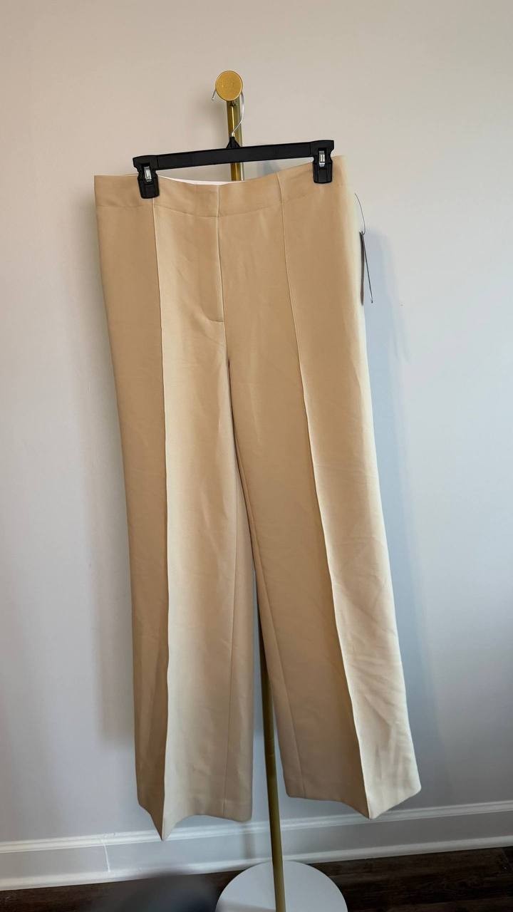 Karl Lagerfeld Paris Women’s Pleated‑Leg Pants Beige 10 NWT $119