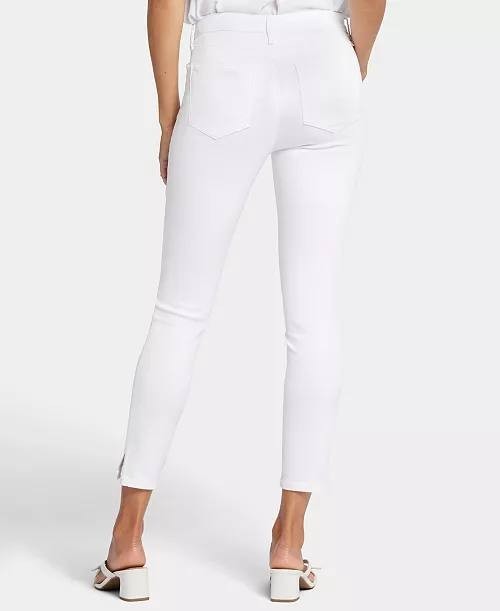 NYDJ Ami Skinny Ankle Jeans White Size 6 NWT Needs Wash $109