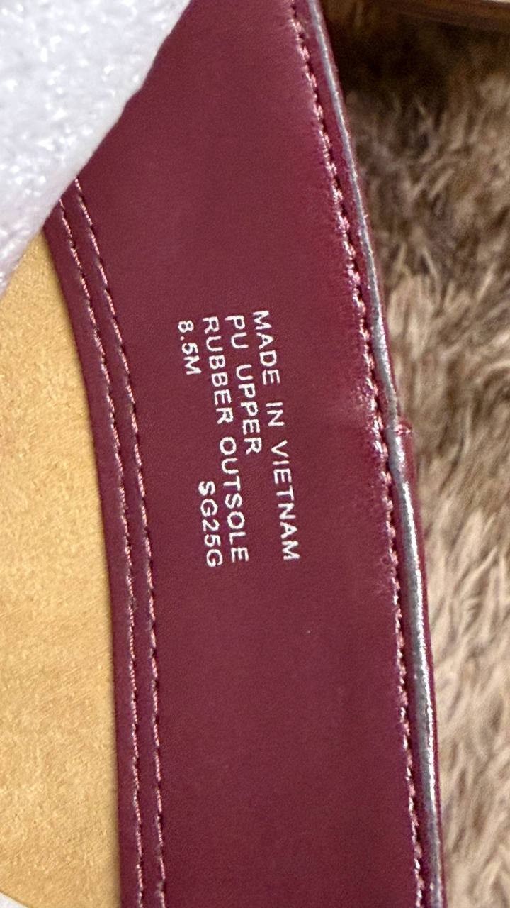 Michael Kors Oxblood Polyurethane Block Heel Booties 8.5M New w/o Box MSRP $150