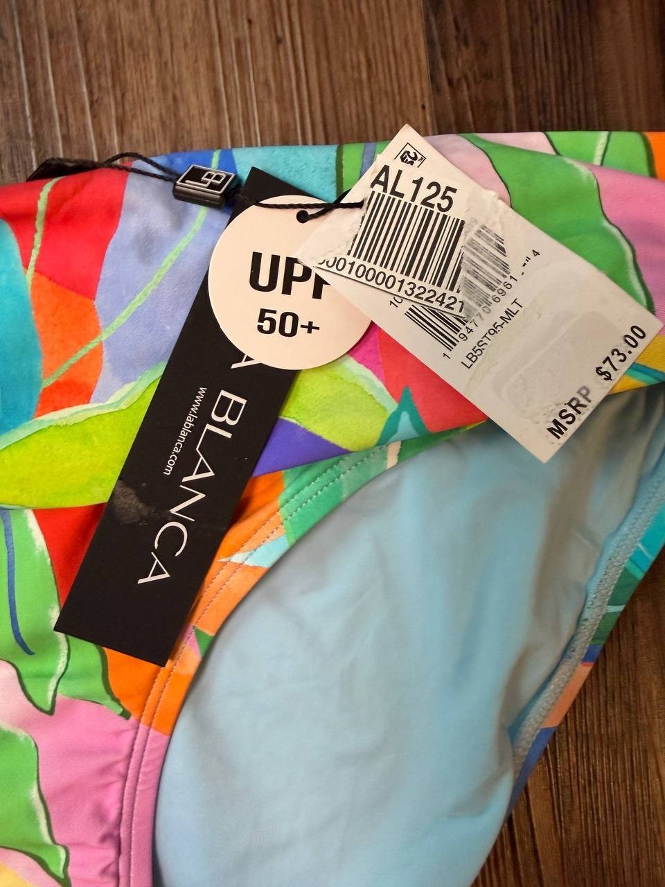 La Blanca Tropi-Flage Shirred Hipster Bikini Bottoms Multi 10 NWT $73