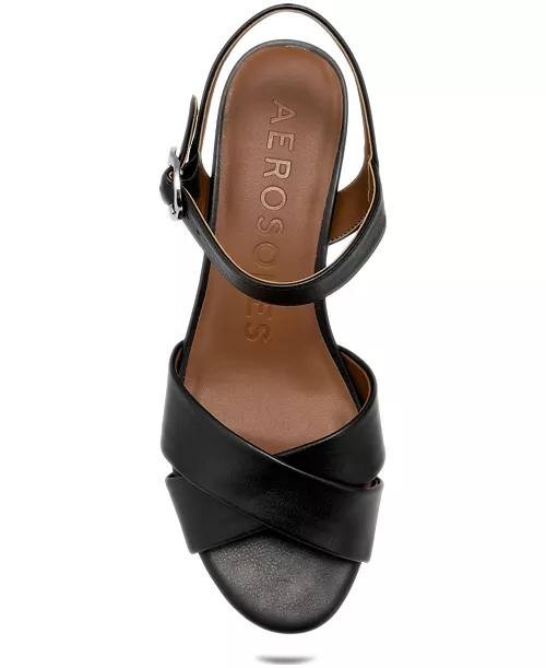 Aerosoles  Platform  Sandals  Black  7.5M  New  $99