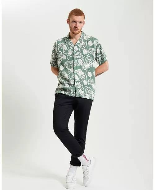 Ben Sherman Men’s Paisley Swirl Print Short Sleeve Shirt L $115 NWT