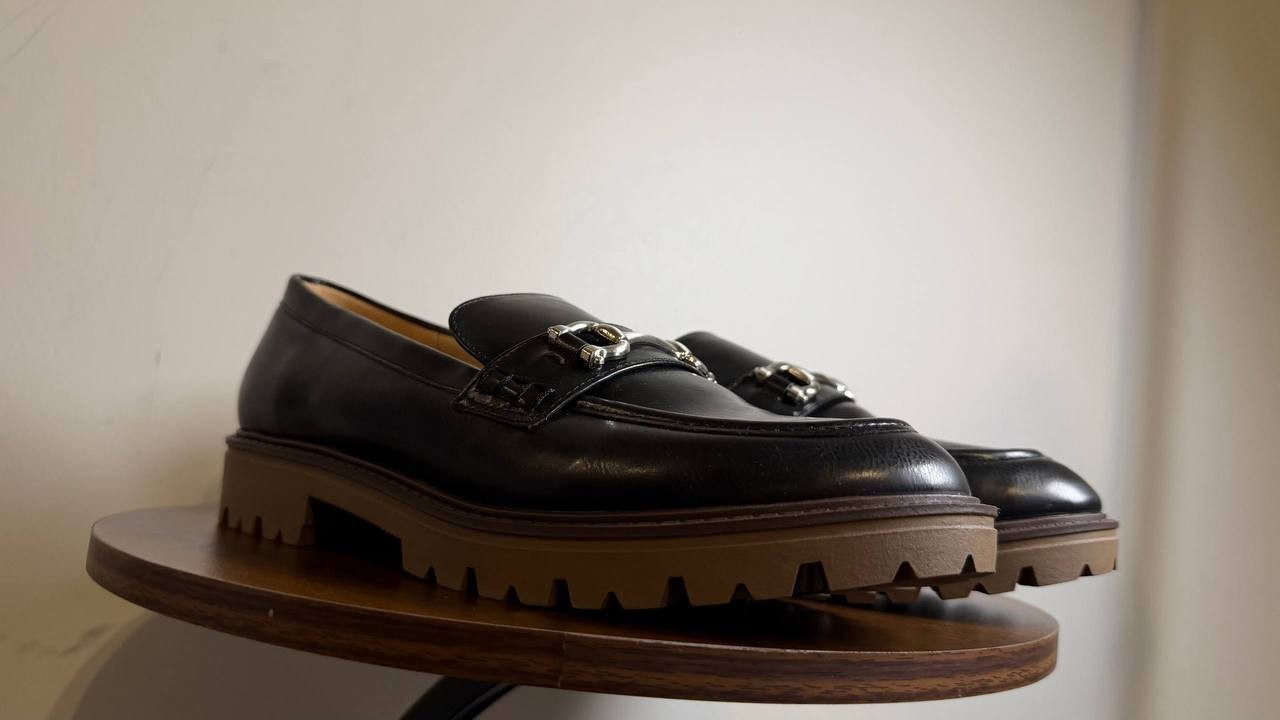 Journee Black Polyurethane Loafers 9.5M New w/o Box MSRP $93
