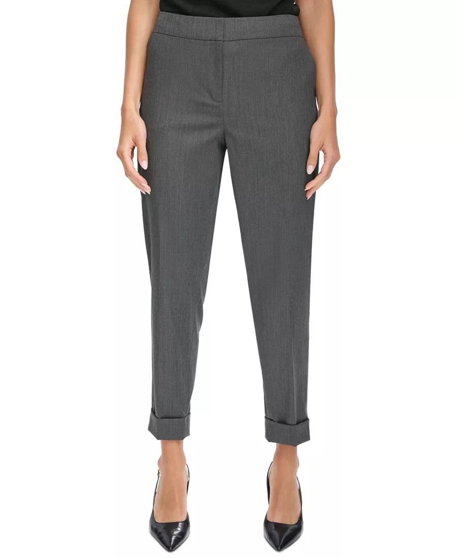 Calvin Klein Herringbone Cuffed Ankle Pants – Size 12 – NWT – $99