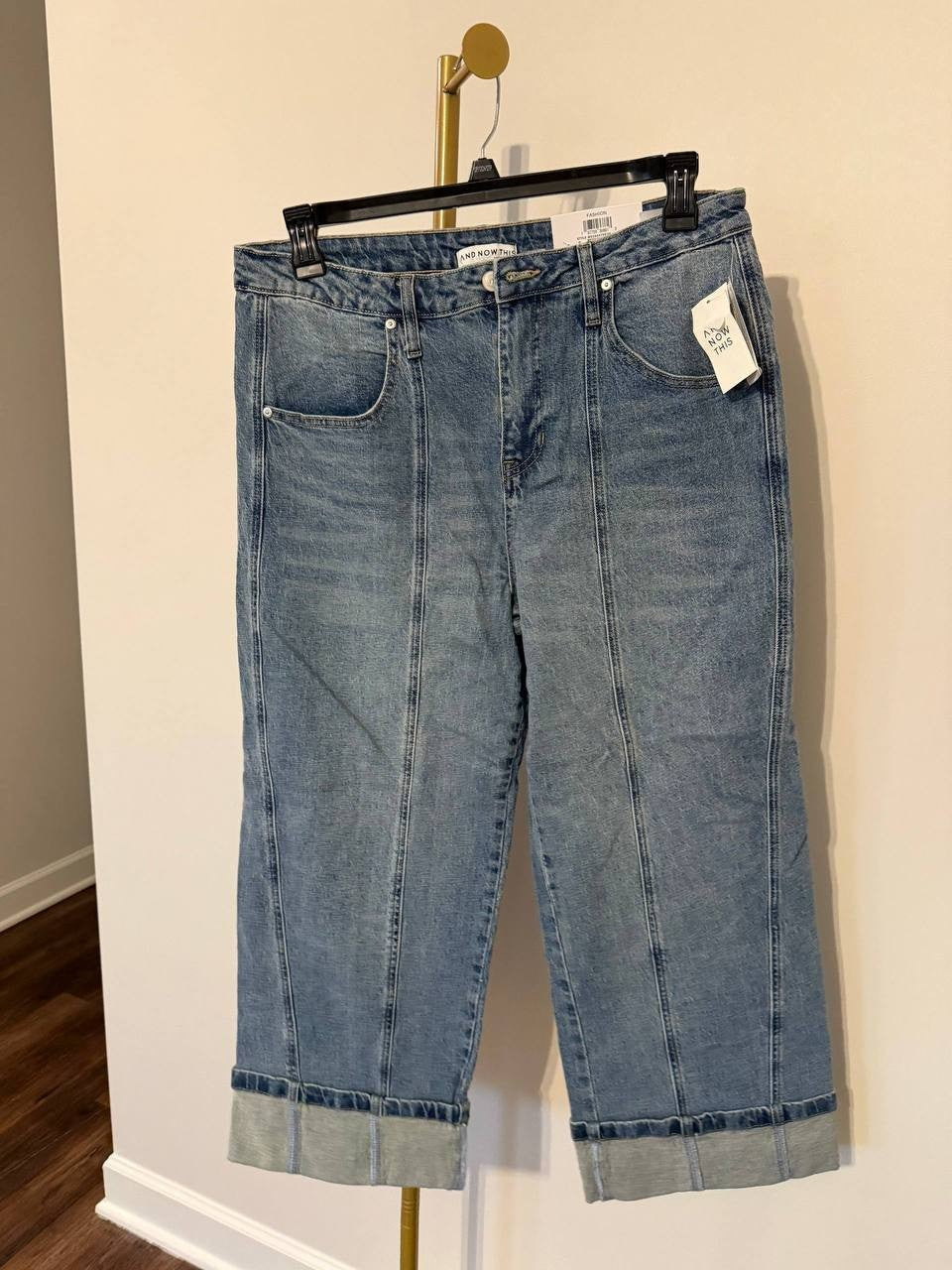 And Now This High‑Rise Seamed Cuffed Jeans Blue Size31P NWT Petite msrp$59.50