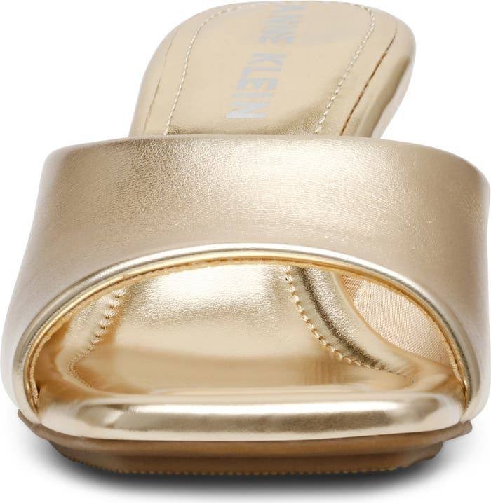 Anne Klein Jerilyn Sandals 7M Light Gold Slide Kitten Heel NIB msrp$89
