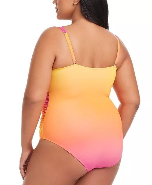 Bleu by Rod Beattie Beat The Heat Underwire One Piece Swimsuit Rosa 14 NWT $135