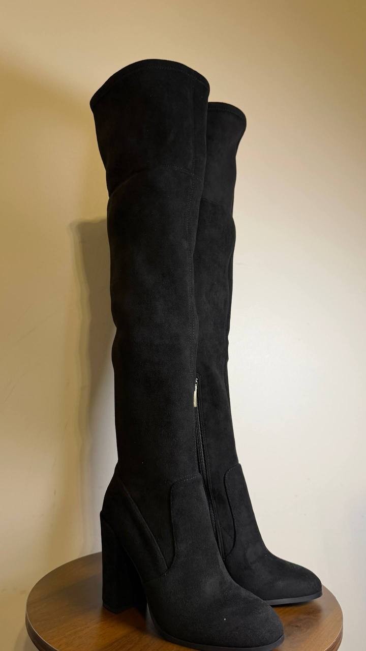 Kenneth Cole Josie Round Toe Over‑The‑Knee Boots Black Women’s 5.5M NWB $179