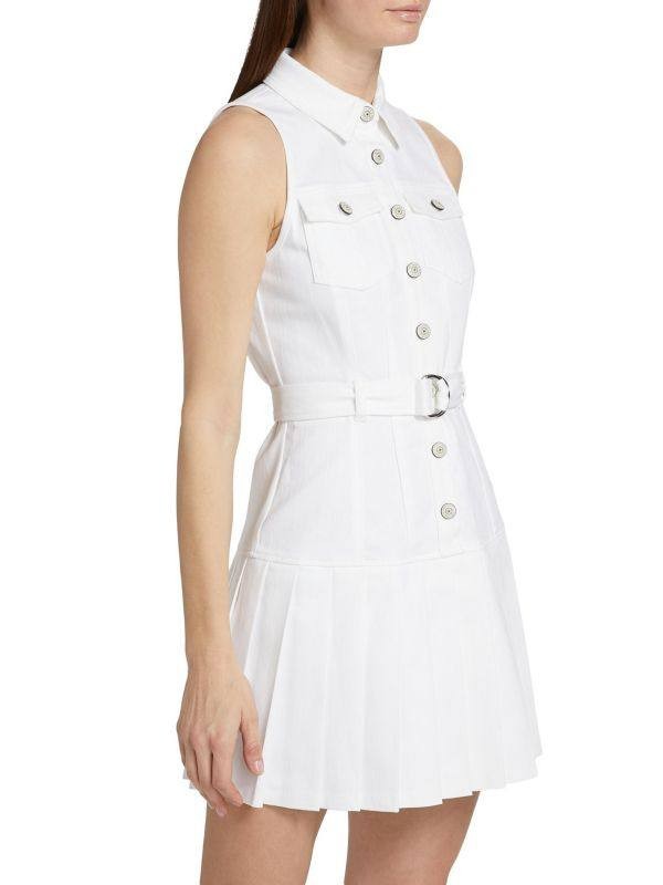 Cinq à Sept Moxie Denim Mini Shirtdress White 8 NWT $445 – Modern Chic