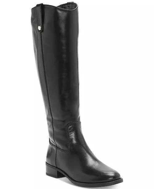 I.N.C.  Riding  Boots  Black  Leather  9W  XWC  New  $189.90