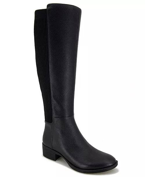 Kenneth Cole Black Leather High Boots 8M NIB MSRP $220