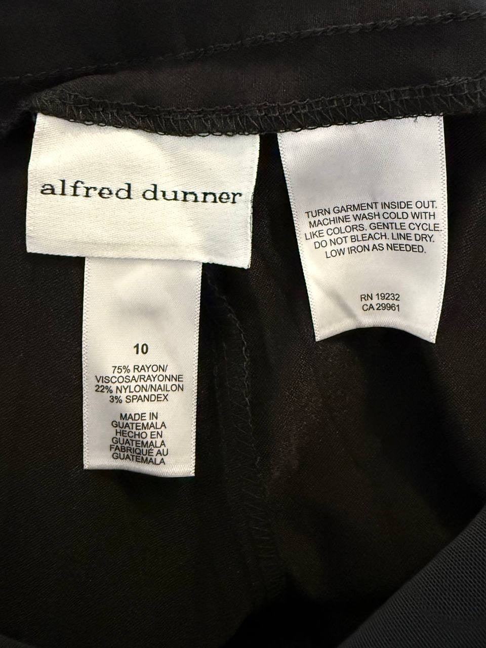 Alfred Dunner Petite Classics Tummy‑Control Pull‑On Straight‑Leg Pants – Size 10