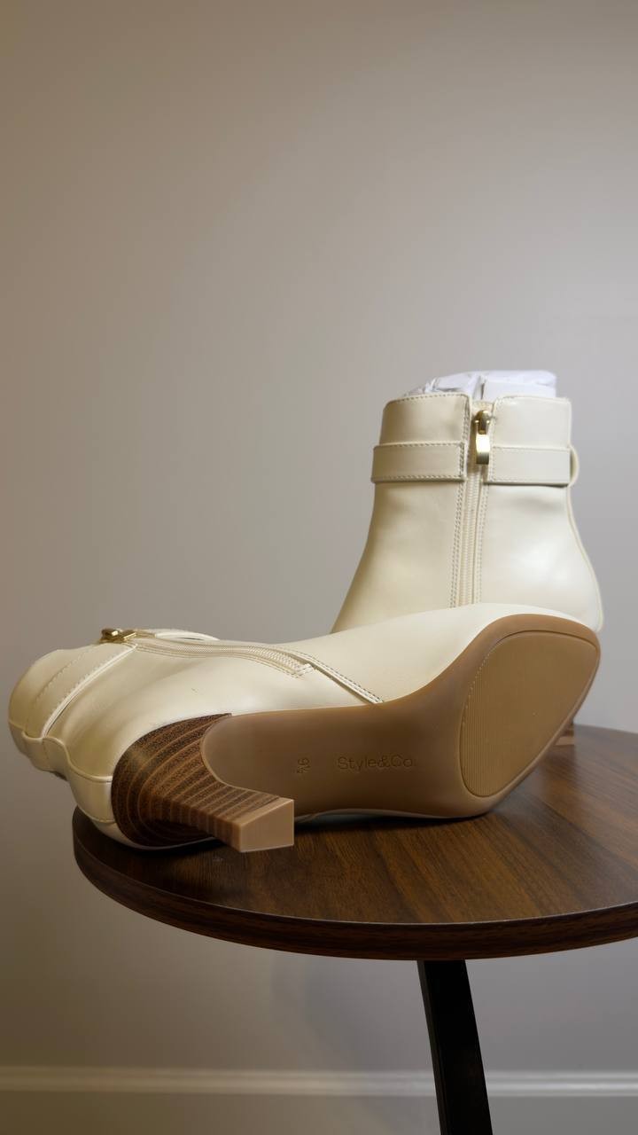 Style & Co  Booties  White Linen  9.5M  New  $89.90