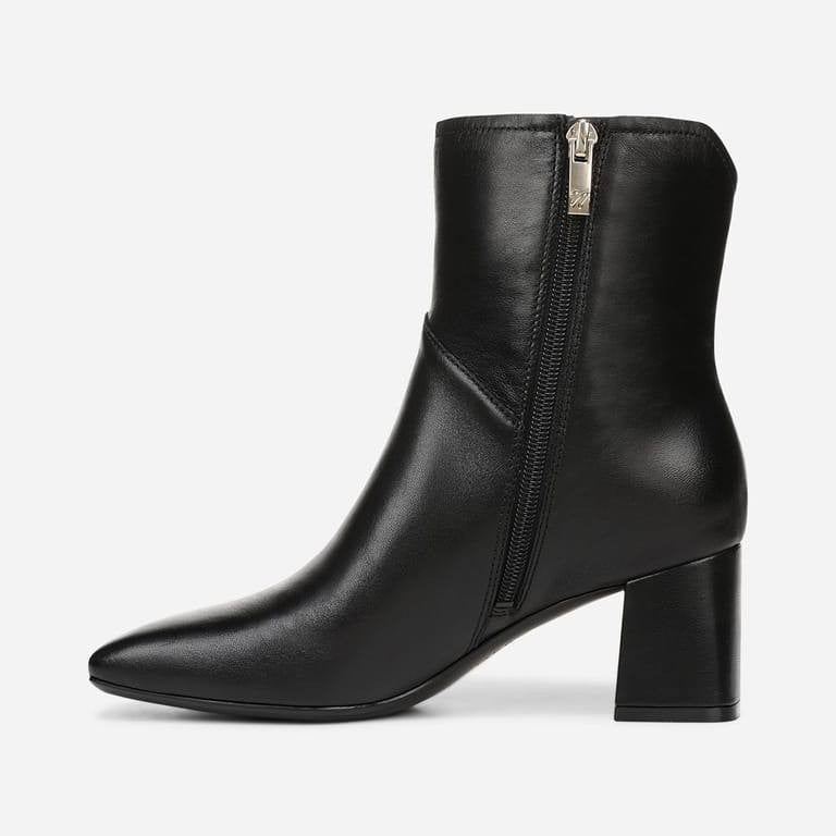 Naturalizer Christine Dress Bootie Black 8M Leather Square Toe $190 NWB