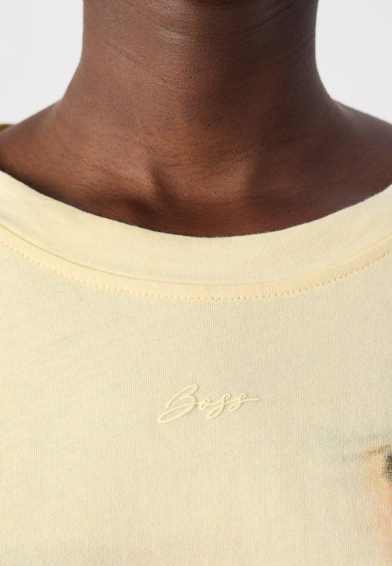 BOSS Print T‑Shirt Pastel Yellow L NWT $79