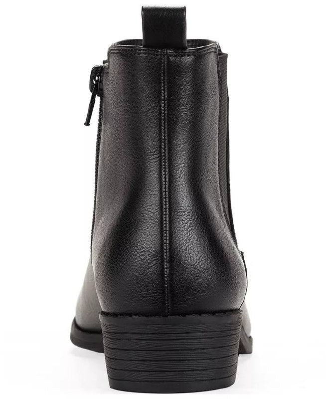 Style & Co Charlyy Booties 9M Black Block Heel Almond Toe Zip NIB msrp$49.99