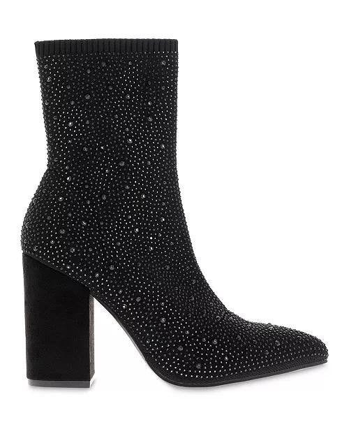 MIA Women’s Magdalena Knit Sock Dress Booties – Black – Size 7 – New in Box