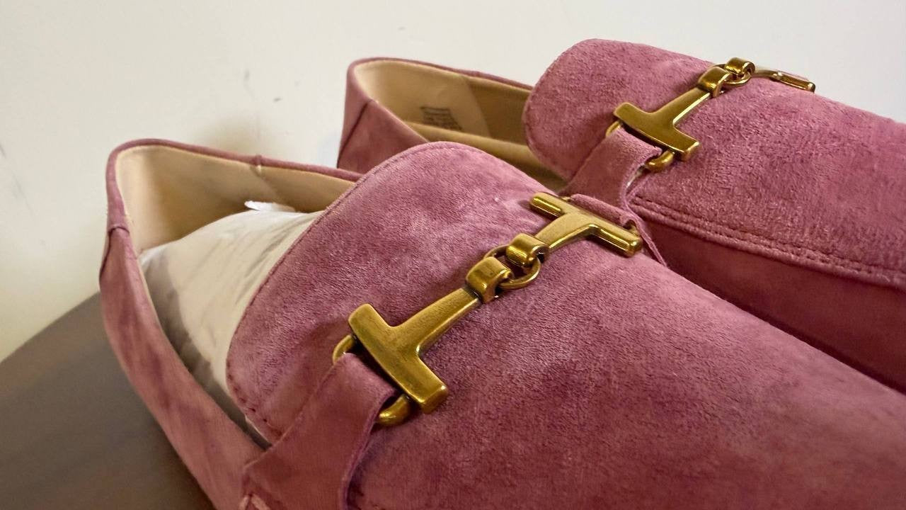 Giani Bernini Tailored Loafers 9.5M Mauve Suede New in Box