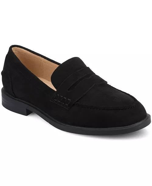 Journee Brooks Loafers 8W Black Penny Block Heel Slip‑On Comfort NIB msrp$93