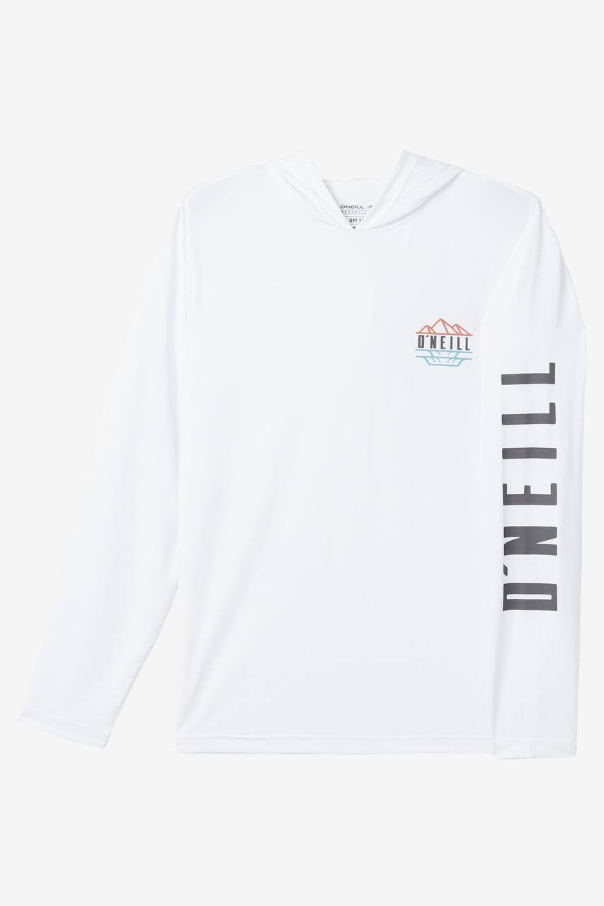 O’Neill Men’s TRVLR UPF 50+ Hooded Long Sleeve Rashguard White XXL NWT $ 79