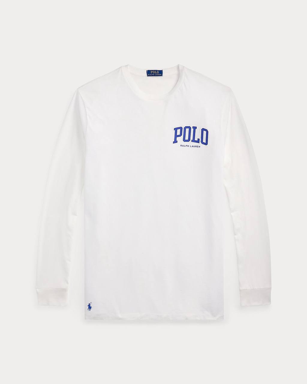 Polo Ralph Lauren Big & Tall Logo Jersey Long Sleeve T‑Shirt White XLT NWT