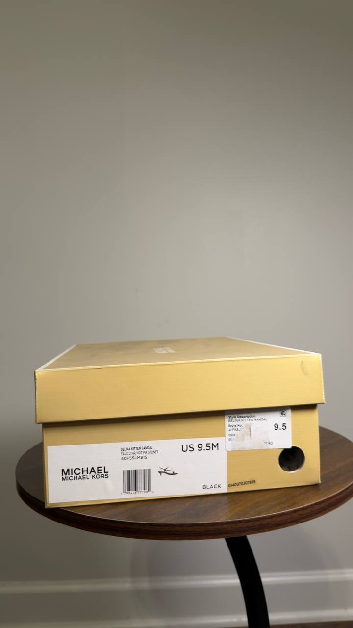 Michael  Michael  Kors  Square  Toe  Sandals  Black  9.5M  New  $135