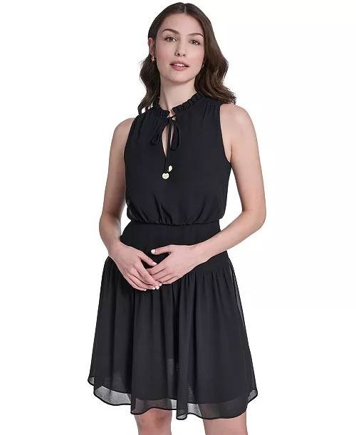 Vince Camuto Women’s  Fit & Flare Mini Dress Black 12 NWT $148