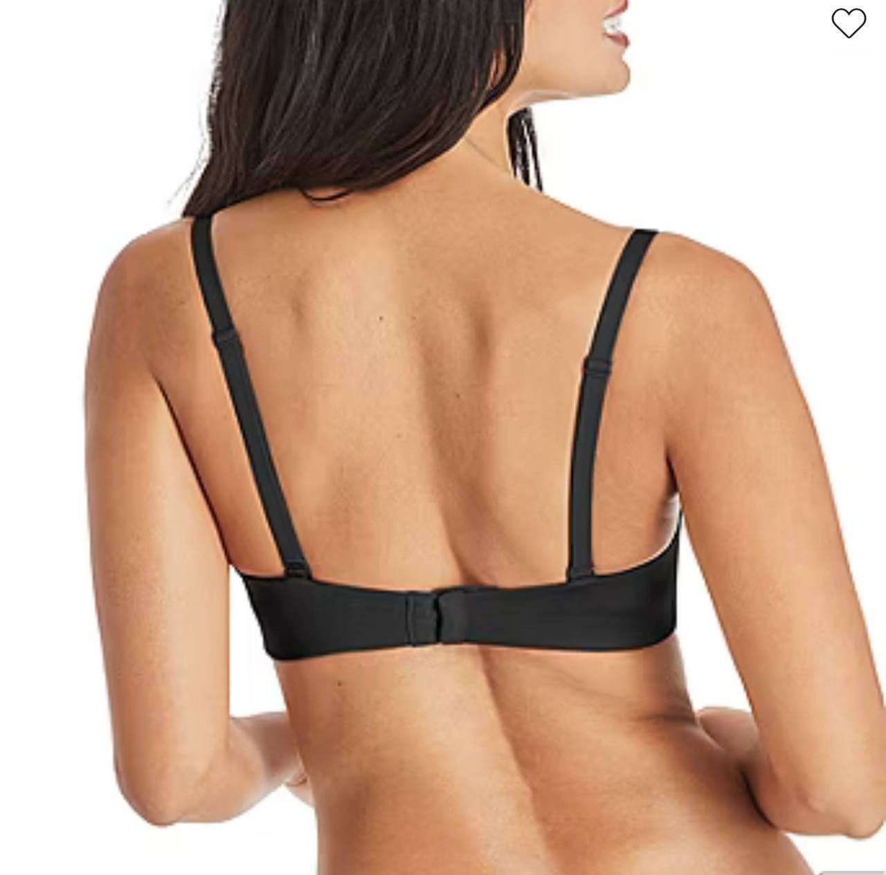 Maidenform Comfort Devotion Strapless Convertible Bra – Size 38D – Black