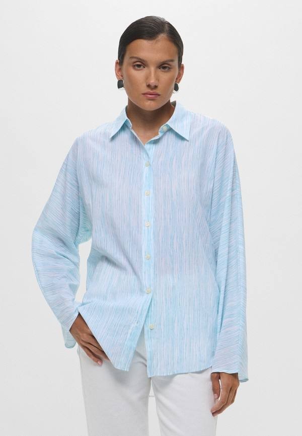 Calvin Klein Women’s Blue Top Size M NWT $109 – Minimalist Premium Style