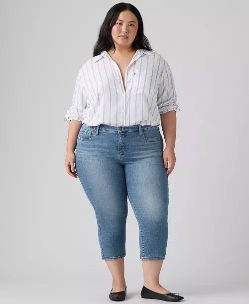 Levi’s Plus Size 311 Shaping Skinny Capri Jeans Blue 24W NWT $59.50
